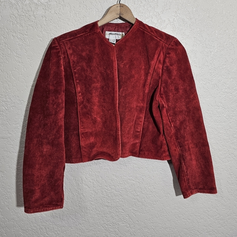 Vintage Objectives Red Cow Split Leather Jacket